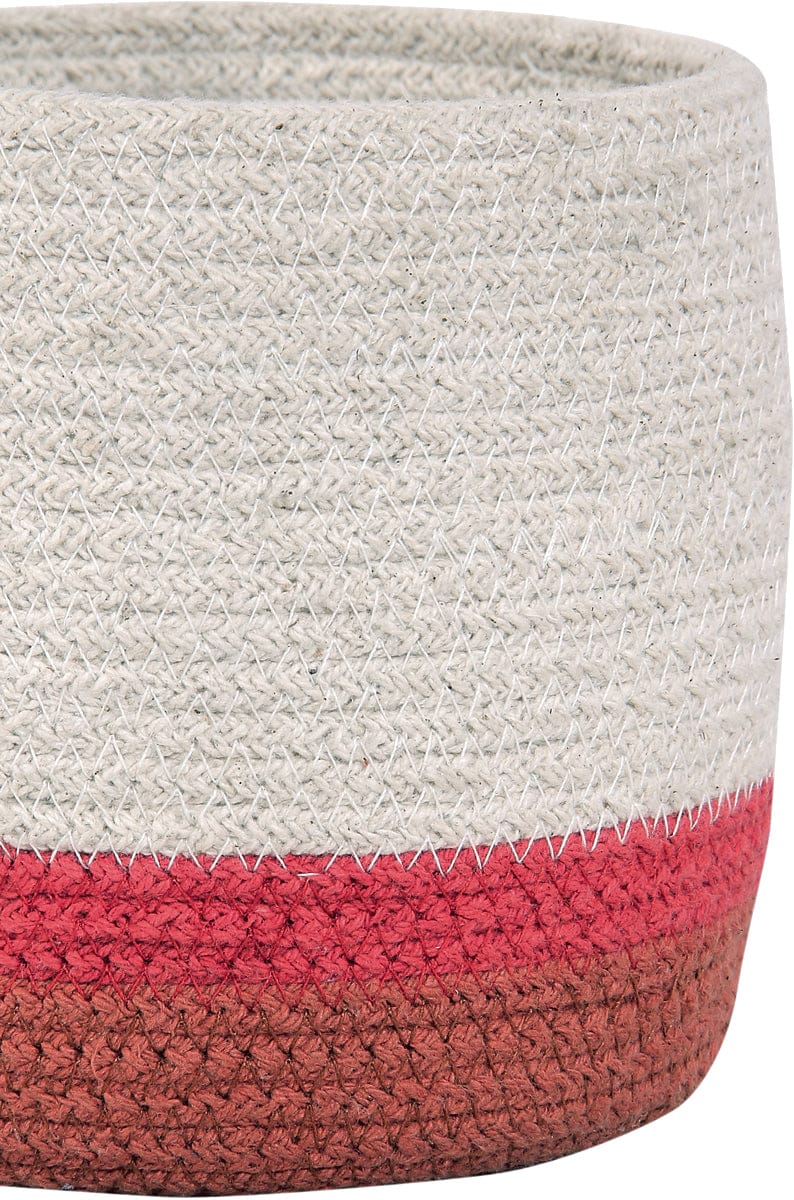 Lorena Canals Basket Mini Tricolor - Natural (6" x 6") - BSK-TRIC-NAT