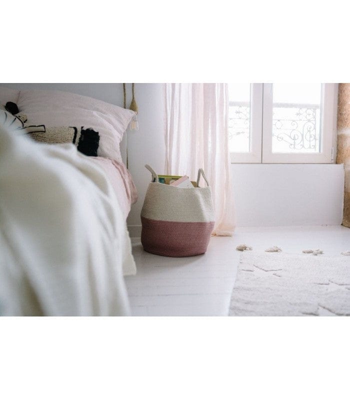 Lorena Canals Basket Zoco - Ash Rose/Natural (1'2" x 1') - BSK-ZOCO-ASH