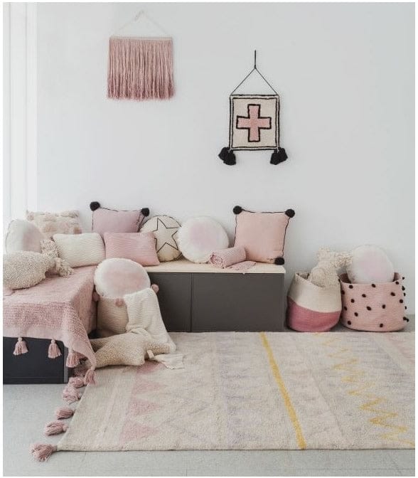 Lorena Canals Basket Zoco - Ash Rose/Natural (1'2" x 1') - BSK-ZOCO-ASH