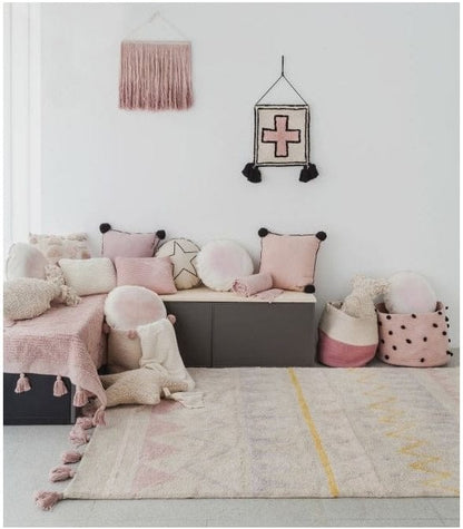 Lorena Canals Basket Zoco - Ash Rose/Natural (1'2" x 1') - BSK-ZOCO-ASH