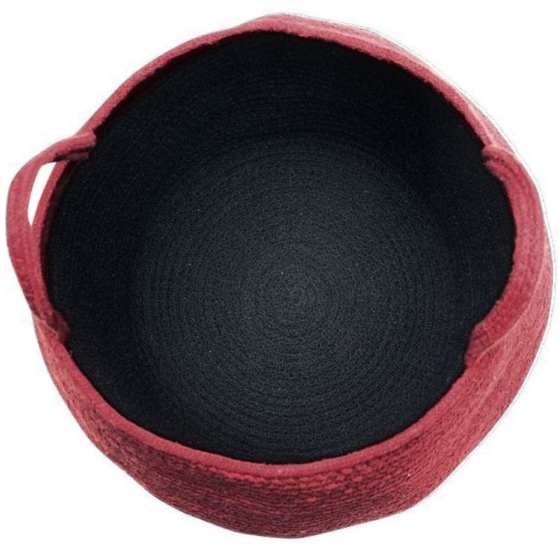 Lorena Canals Basket Zoco - Black/Aubergine (1'2" x 1') - BSK-ZOCO-AUB