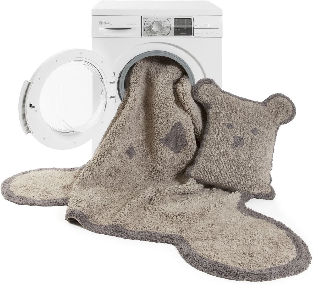 Lorena Canals Bear Cushion - Dark Grey (1'9" x 1'1") - SC-BE-L/GR