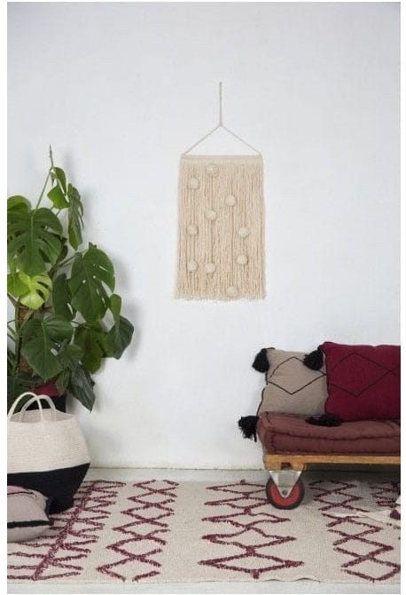 Lorena Canals Bereber Rug - Burgundy (4'7" x 6'7") - C-BER-BURG