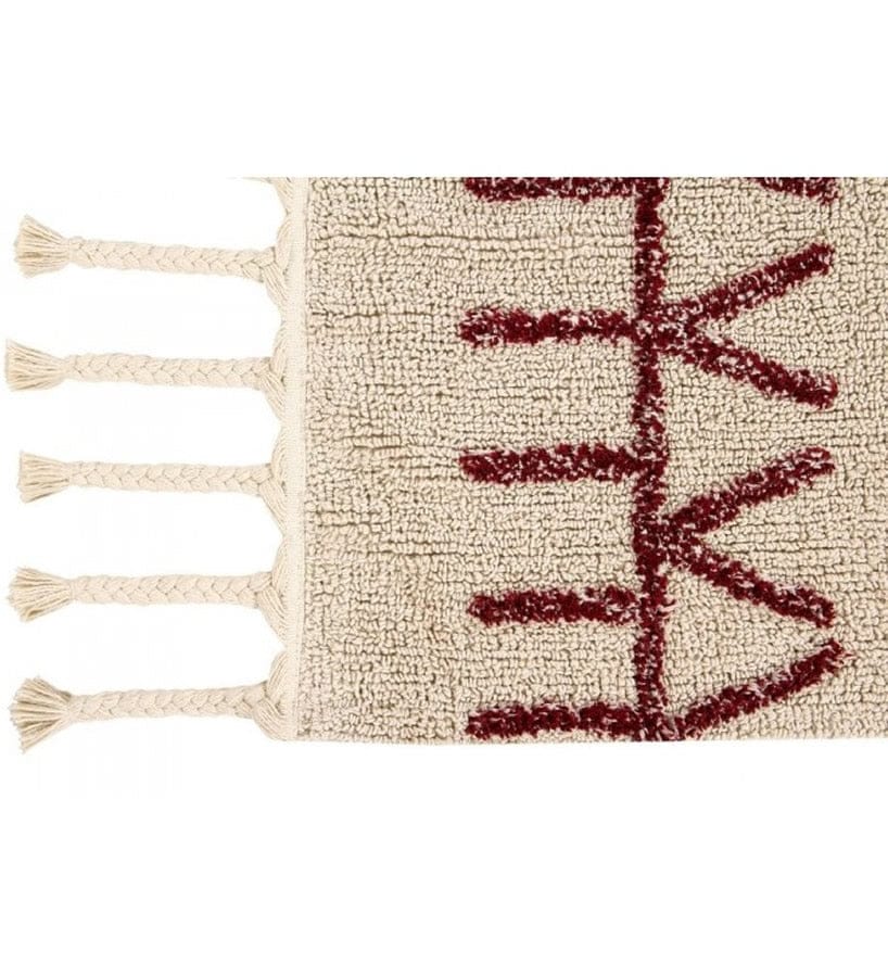 Lorena Canals Bereber Rug - Burgundy (4'7" x 6'7") - C-BER-BURG