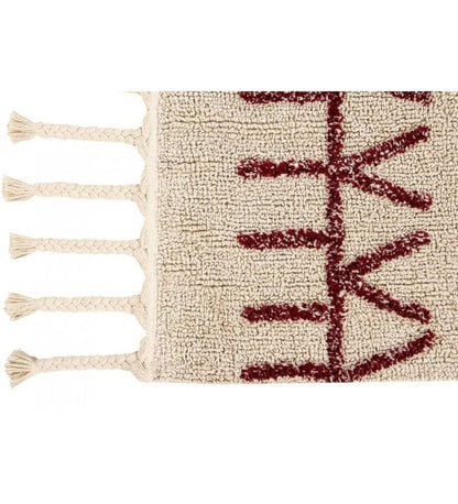 Lorena Canals Bereber Rug - Burgundy (4'7" x 6'7") - C-BER-BURG