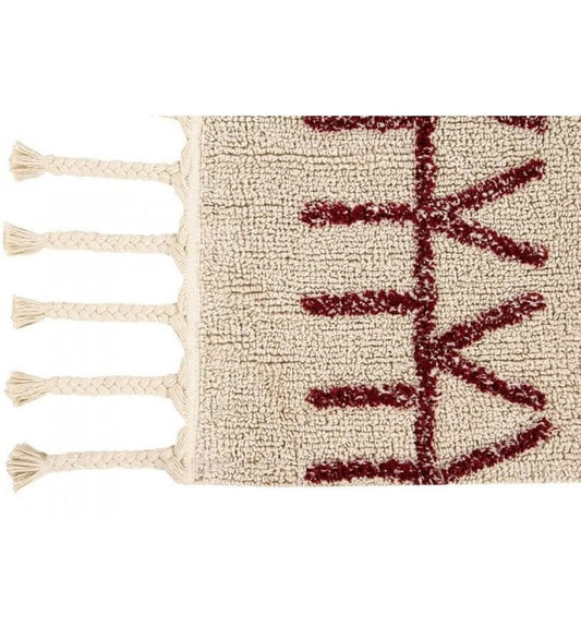 Lorena Canals Bereber Rug - Burgundy (4'7" x 6'7") - C-BER-BURG