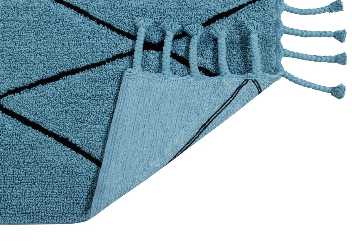 Lorena Canals Bereber Rug - Petroleum (4' 7'' x 6' 7'') - C-BER-PETRO