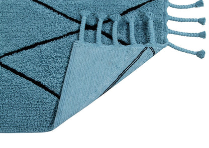 Lorena Canals Bereber Rug - Petroleum (4' 7'' x 6' 7'') - C-BER-PETRO