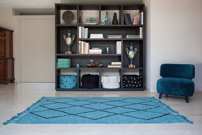 Lorena Canals Bereber Rug - Petroleum (4' 7'' x 6' 7'') - C-BER-PETRO