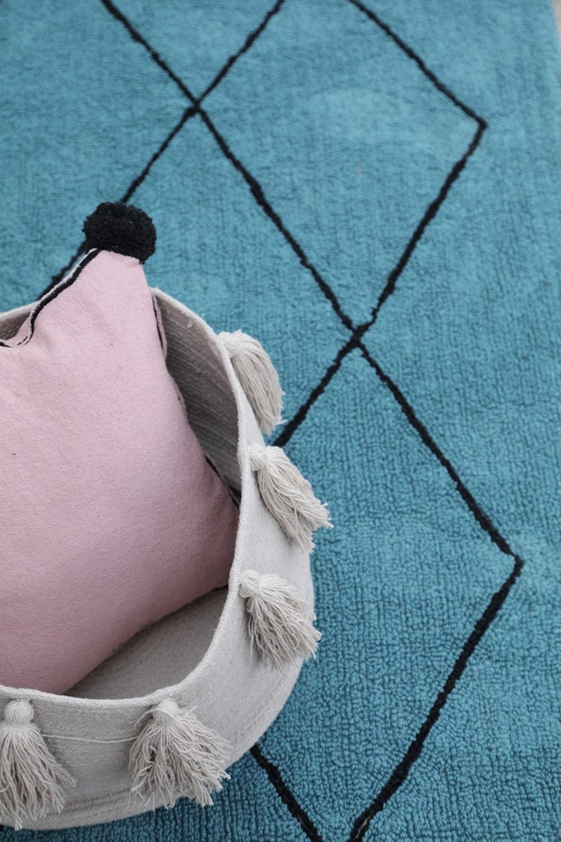 Lorena Canals Bereber Rug - Petroleum (4' 7'' x 6' 7'') - C-BER-PETRO