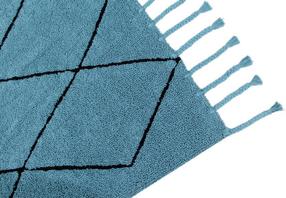 Lorena Canals Bereber Rug - Petroleum (4' 7'' x 6' 7'') - C-BER-PETRO