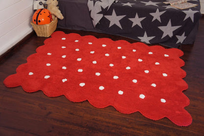 Lorena Canals Biscuit Rug - Red (4' x 5' 3") - C-77773