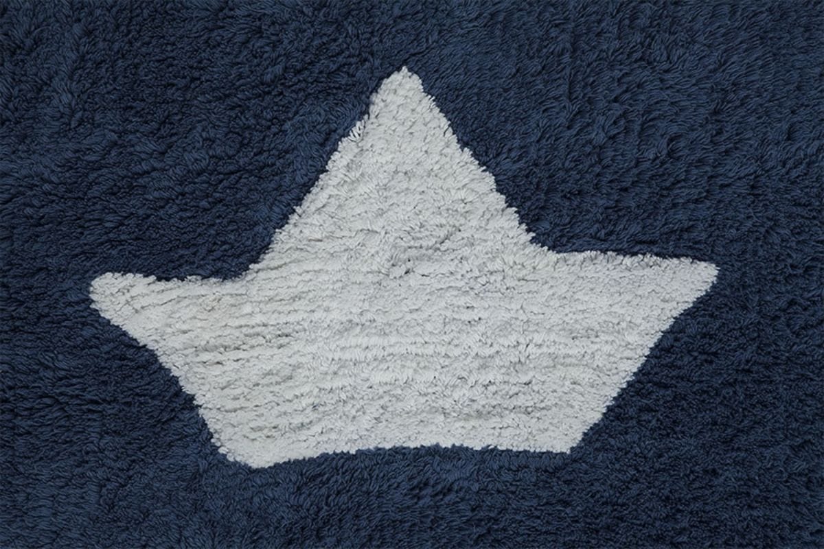 Lorena Canals Boats Rug - Navy (4' x 5' 3") - C-BAR-10