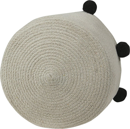 Lorena Canals Bubbly Basket - Natural/Black - BSK-NAT-BLACK