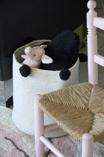 Lorena Canals Bubbly Basket - Natural/Black - BSK-NAT-BLACK