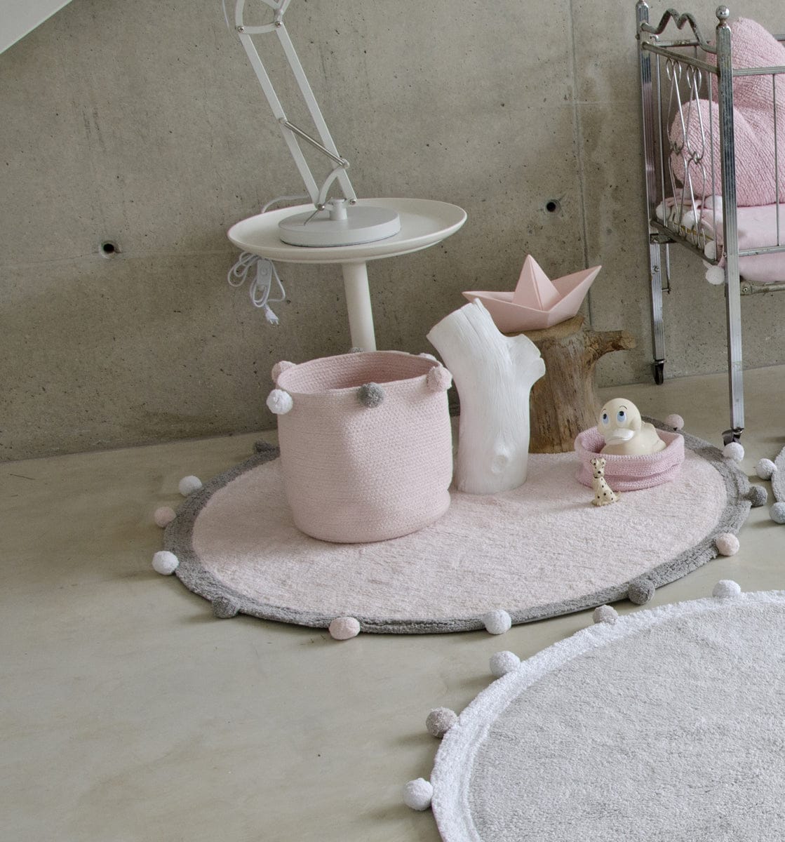 Lorena Canals Bubbly Basket - Pink - BSK-BUBBLY-PINK