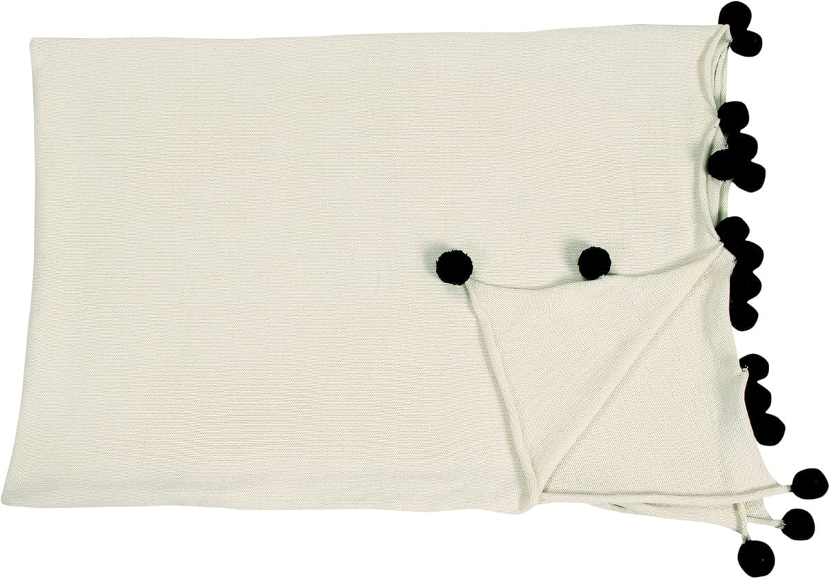 Lorena Canals Bubbly Blanket - Natural/Black (4' x 6') - BLC-NAT-BLACK