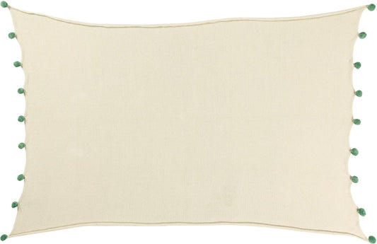 Lorena Canals Bubbly Blanket - Natural/Green (4' x 6') - BLC-NAT-GREEN