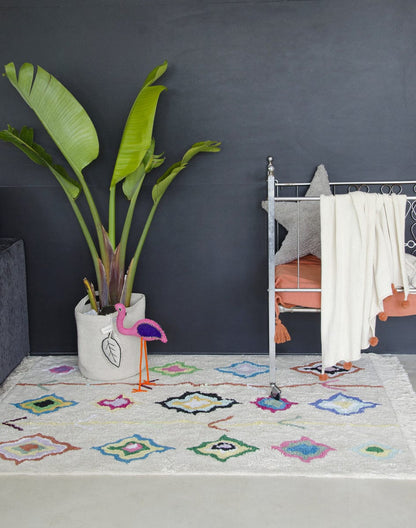 Lorena Canals Bubbly Blanket - Natural/Terracota (4' x 6') - BLC-NAT-TERRA