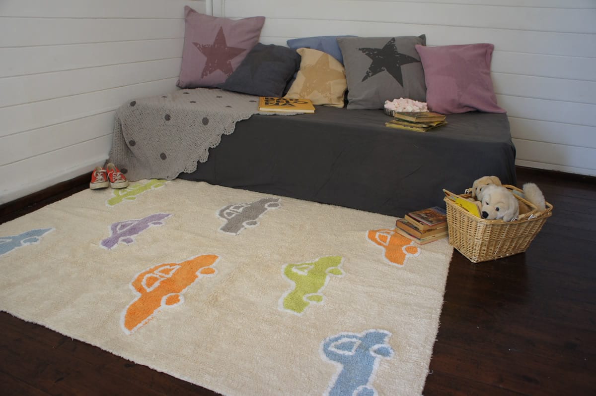 Lorena Canals Cars Rug - Beige/Multi (4' x 5' 3") - C-COCH-M