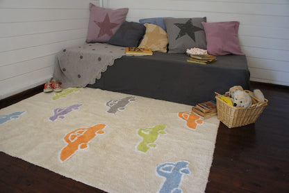 Lorena Canals Cars Rug - Beige/Multi (4' x 5' 3") - C-COCH-M