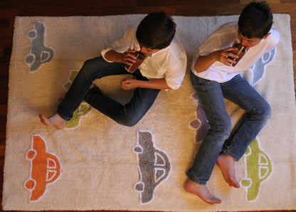 Lorena Canals Cars Rug - Beige/Multi (4' x 5' 3") - C-COCH-M