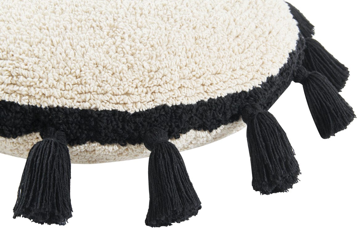 Lorena Canals Circle Cushion - Black (1' 7'')