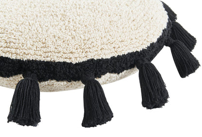 Lorena Canals Circle Cushion - Black (1' 7'')