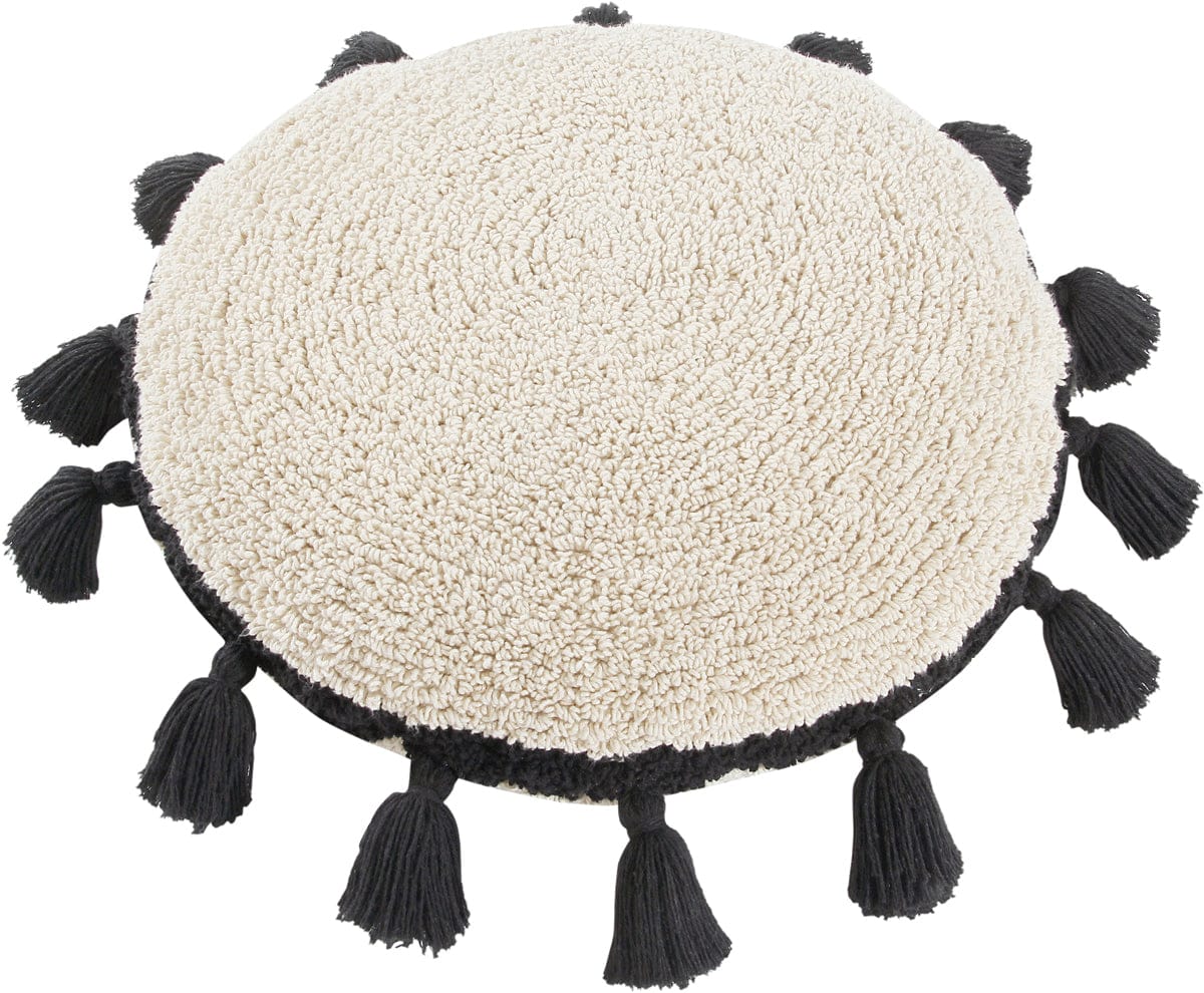 Lorena Canals Circle Cushion - Black (1' 7'')