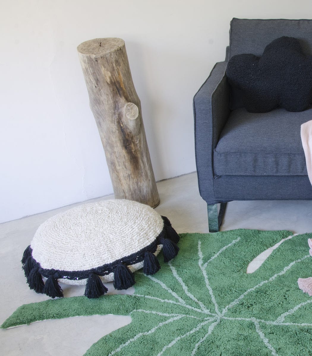 Lorena Canals Circle Cushion - Black (1' 7'')