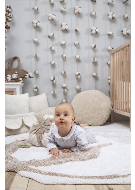 Lorena Canals Cotton Flower Rug (4'3" x 4') - C-COT-FLOWER