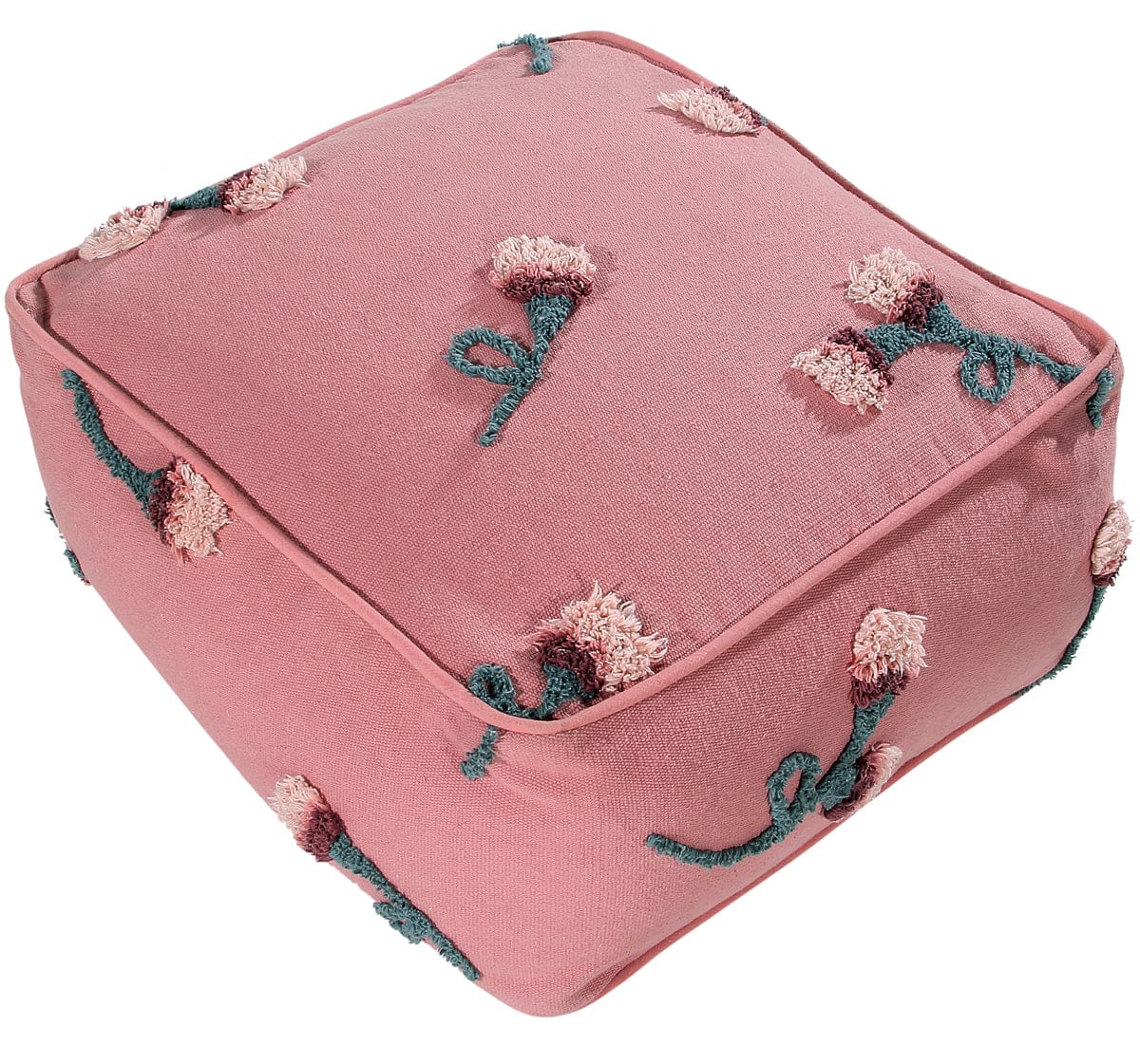 Lorena Canals English Garden Pouffe - Ash Rose (1'9" x 1'9") - P-GARDEN-ASH