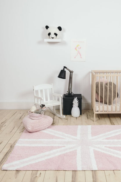 Lorena Canals Flag Rug, UK - Baby Pink (4' x 5' 3") - C-FEB-1