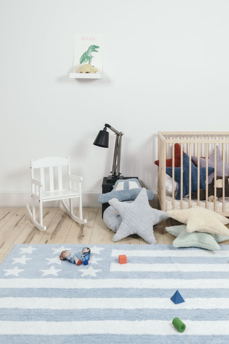 Lorena Canals Flag Rug, USA - Baby Blue (4' x 5' 3") - C-FAB-2