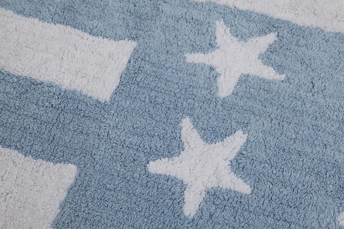 Lorena Canals Flag Rug, USA - Baby Blue (4' x 5' 3") - C-FAB-2