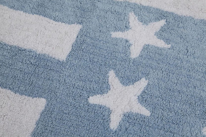 Lorena Canals Flag Rug, USA - Baby Blue (4' x 5' 3") - C-FAB-2
