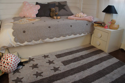 Lorena Canals Flag Rug, USA - Grey (4' x 5' 3") - C-FA-GG