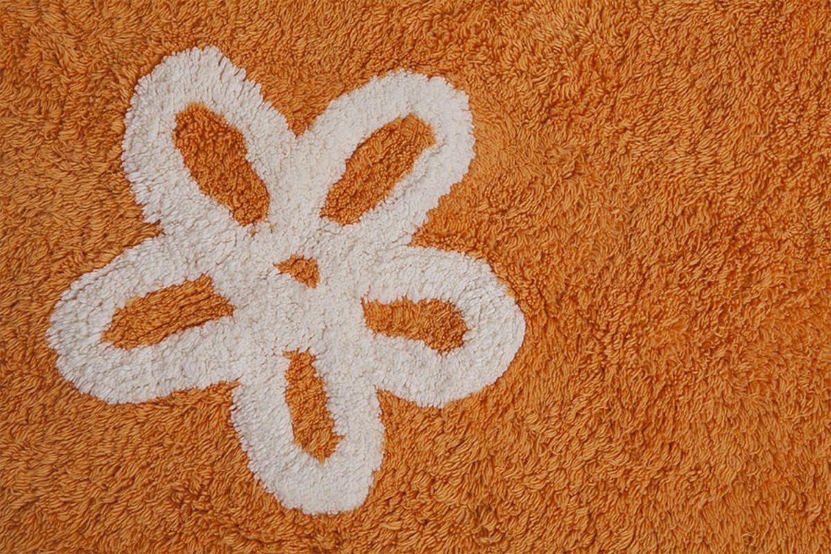 Lorena Canals Flowers Rug - Orange (4' x 5' 3") - C-FL-7