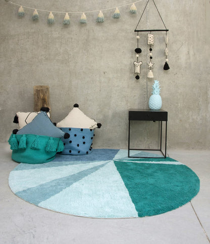 Lorena Canals Geometric Rug - Emerald (5'3'') - C-GEO-EMER