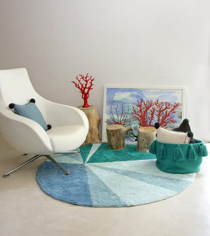 Lorena Canals Geometric Rug - Emerald (5'3'') - C-GEO-EMER