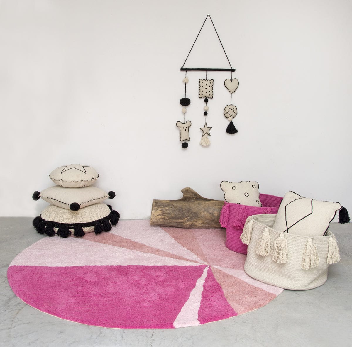 Lorena Canals Geometric Rug - Pink (5'3'') - C-GEO-PK