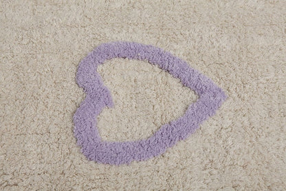 Lorena Canals Hearts Rug - Beige/Multi (4' x 5' 3") - C-COR-M