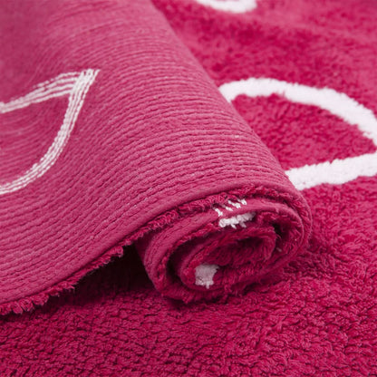 Lorena Canals Hearts Rug - Fucshia (4' x 5' 3") - C-COR-00