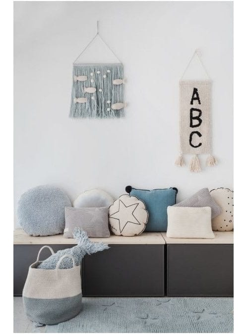 Lorena Canals Hippy Stars Rug - Aqua Blue (4'x 5'9") - C-HI-ST-AQUA