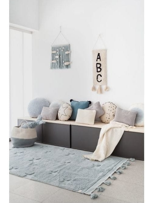 Lorena Canals Hippy Stars Rug - Aqua Blue (4'x 5'9") - C-HI-ST-AQUA