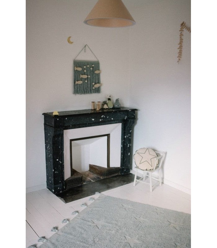 Lorena Canals Hippy Stars Rug - Aqua Blue (4'x 5'9") - C-HI-ST-AQUA