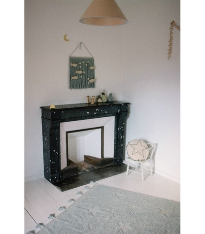 Lorena Canals Hippy Stars Rug - Aqua Blue (4'x 5'9") - C-HI-ST-AQUA