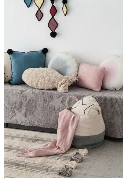 Lorena Canals Hippy Stars Rug - Grey (4'x 5'9") - C-HI-ST-GREY