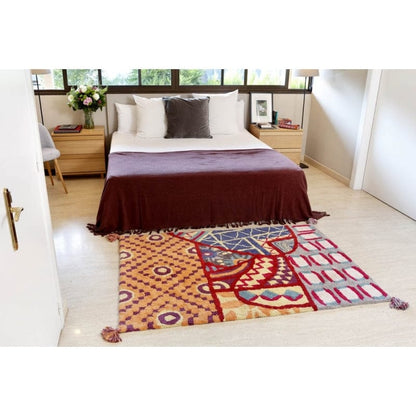 Lorena Canals Indian Bag - Multi (4' x 5' 3") - C-BAG-MU