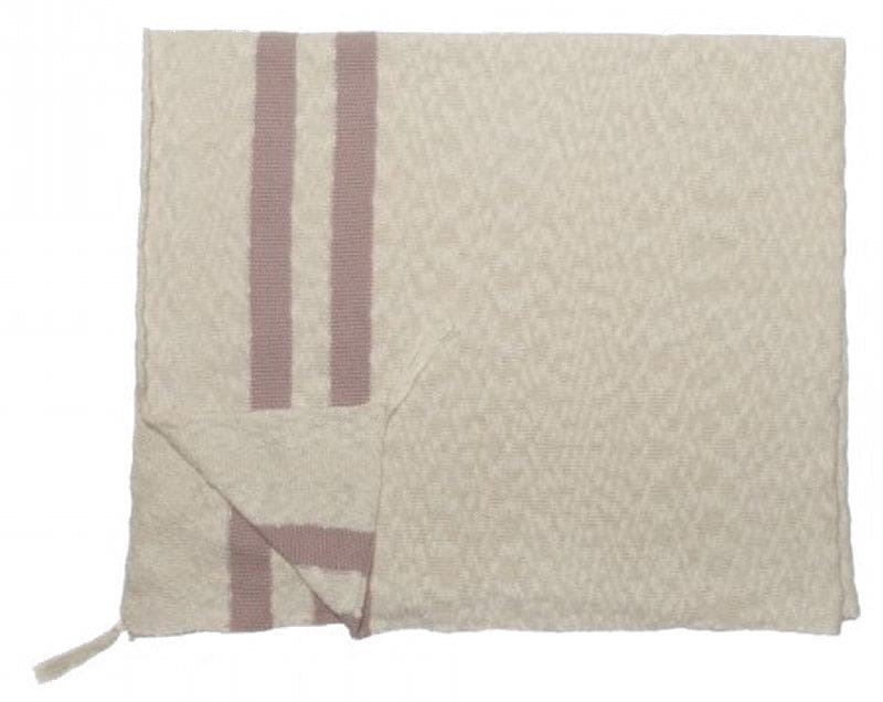 Lorena Canals Knitted Blanket Stripes Natural - Vintage Nude (4'2" x 5') - BLC-STRIPE-VNU